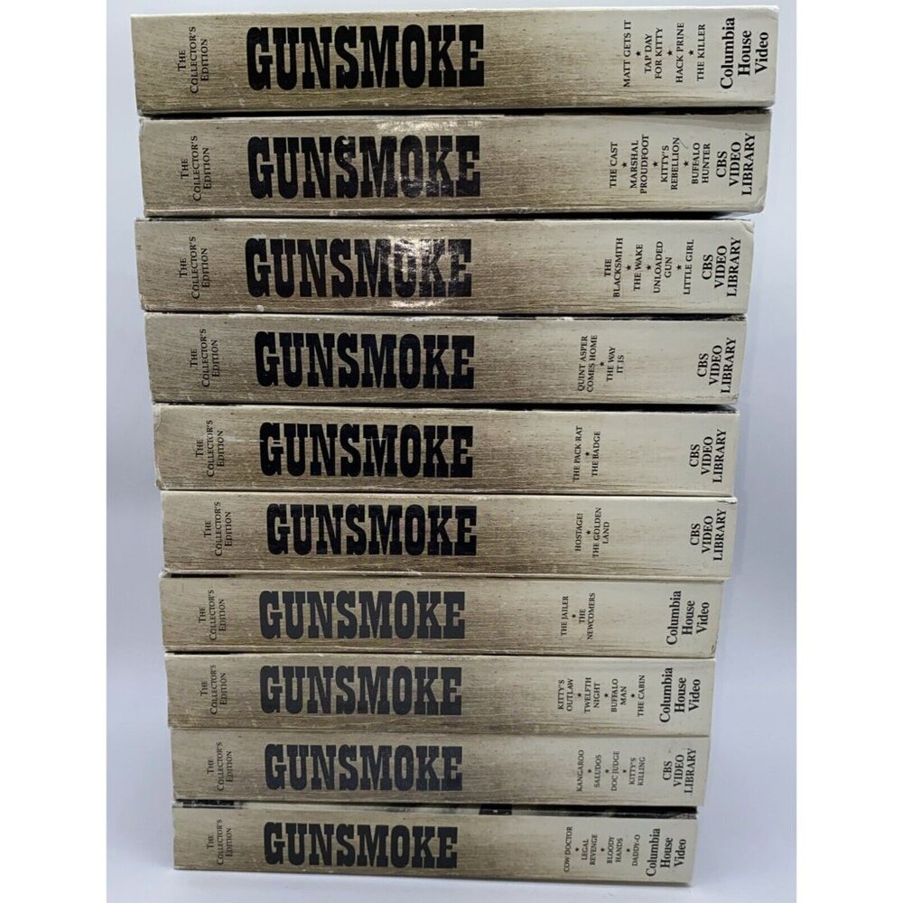Gunsmoke VHS Collector’s Edition Columbia House CBS Western Bundle Of 10